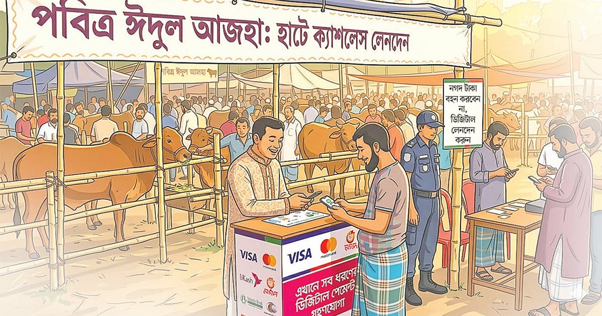 কোরবানির হাটে ক্যাশলেস লেনদেনের বিপ্লব