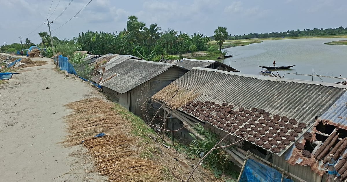 আম্পানের বেড়িবাঁধে জীবন টিকে থাকার লড়াই