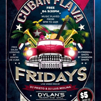 Cuban Flava Fridays – Free B4 9:30pm!
