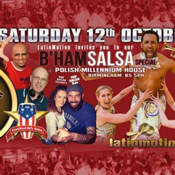 Sat 12 Oct ★LatinMotion ★Birmingham SALSA Special★ Polish Centre
