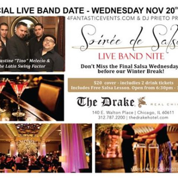 Live Band Soirée de Salsa Wednesday – Last Wednesday b4 Winter