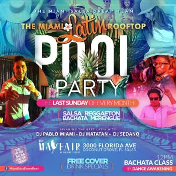 Latin Rooftop Pool Party - The Mayfair - Coconut Grove - Florida Dance  Vacations