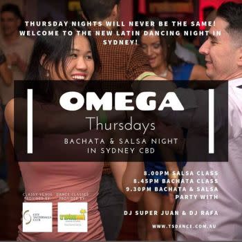 Omega Thursdays, Sydney’s Weekly Bachata & Salsa Night – MAY