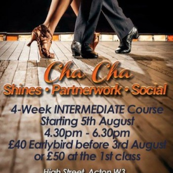 Intermediate Cha Cha with Salsa Goddess Sundays 4.30-6.30pm