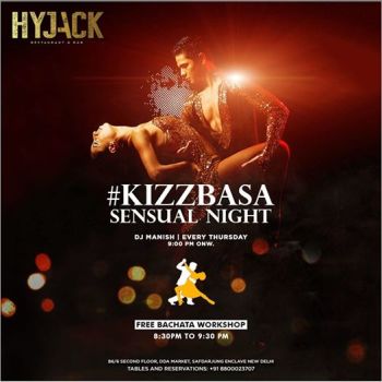 `KIZZBASA SENSUAL NIGHT WITH FREE BACHATA WORKSHOP`