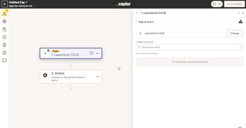 Integrate Zapier with LaunchList