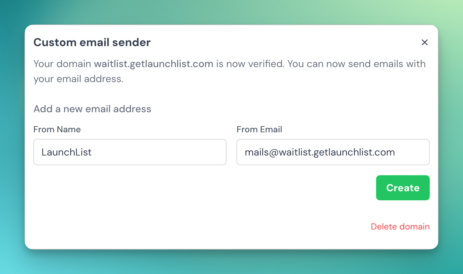 Create your email address