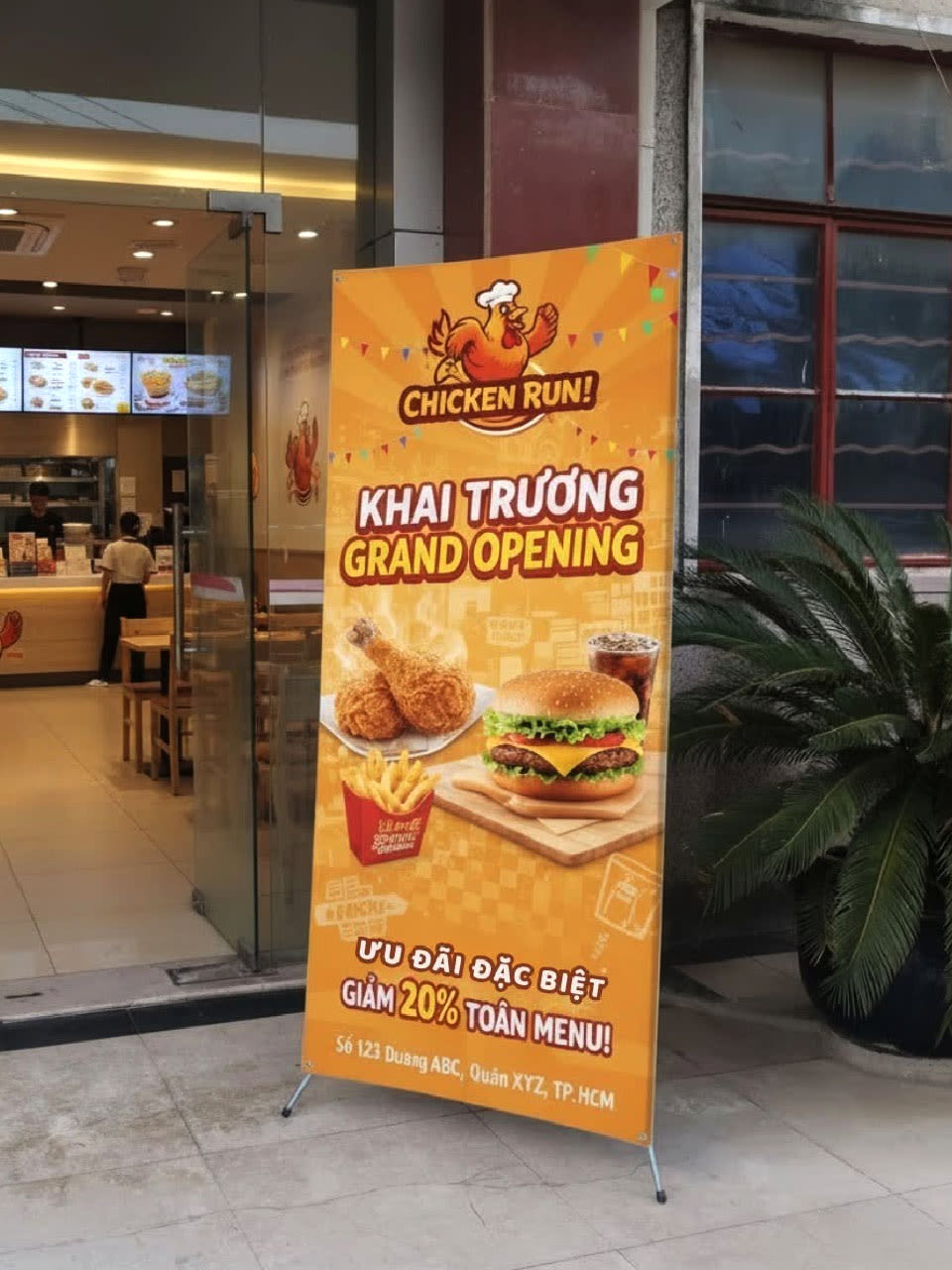 Standee chữ X trưng bày tại sự kiện và triển lãm