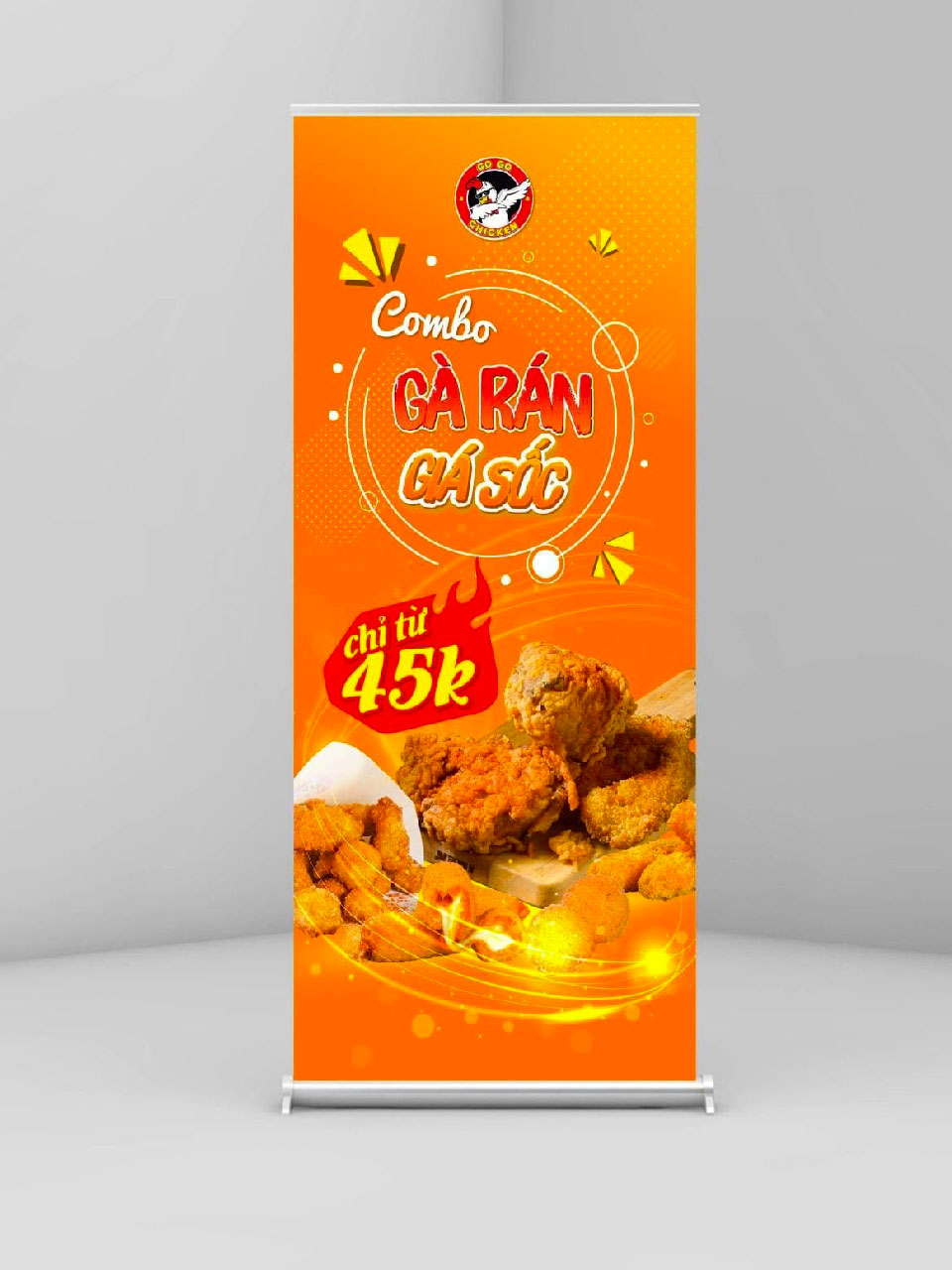 Standee cuốn nhôm cường lực dễ lắp đặt