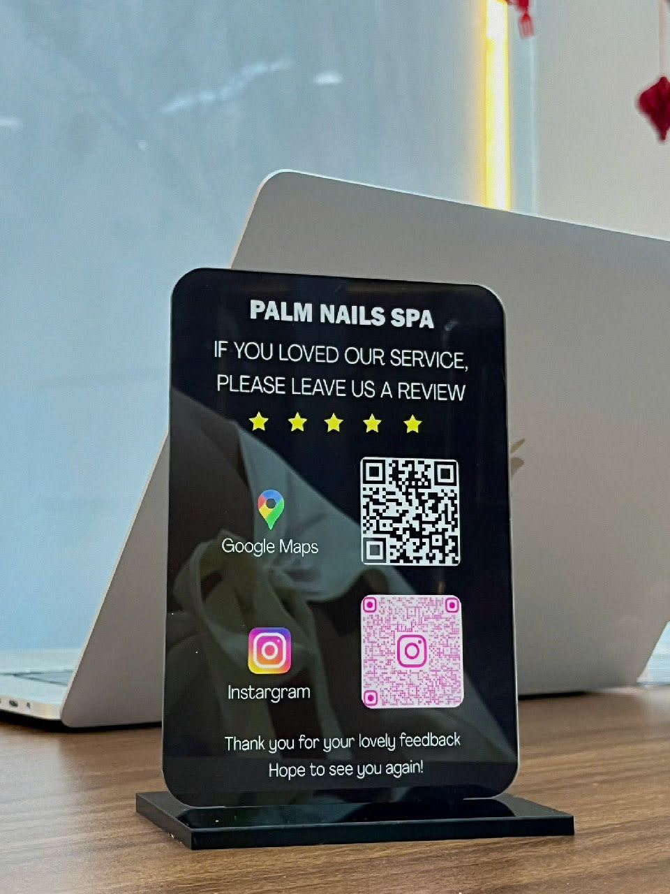 Standee QR Code để bàn A5 thanh toán chuyển khoản