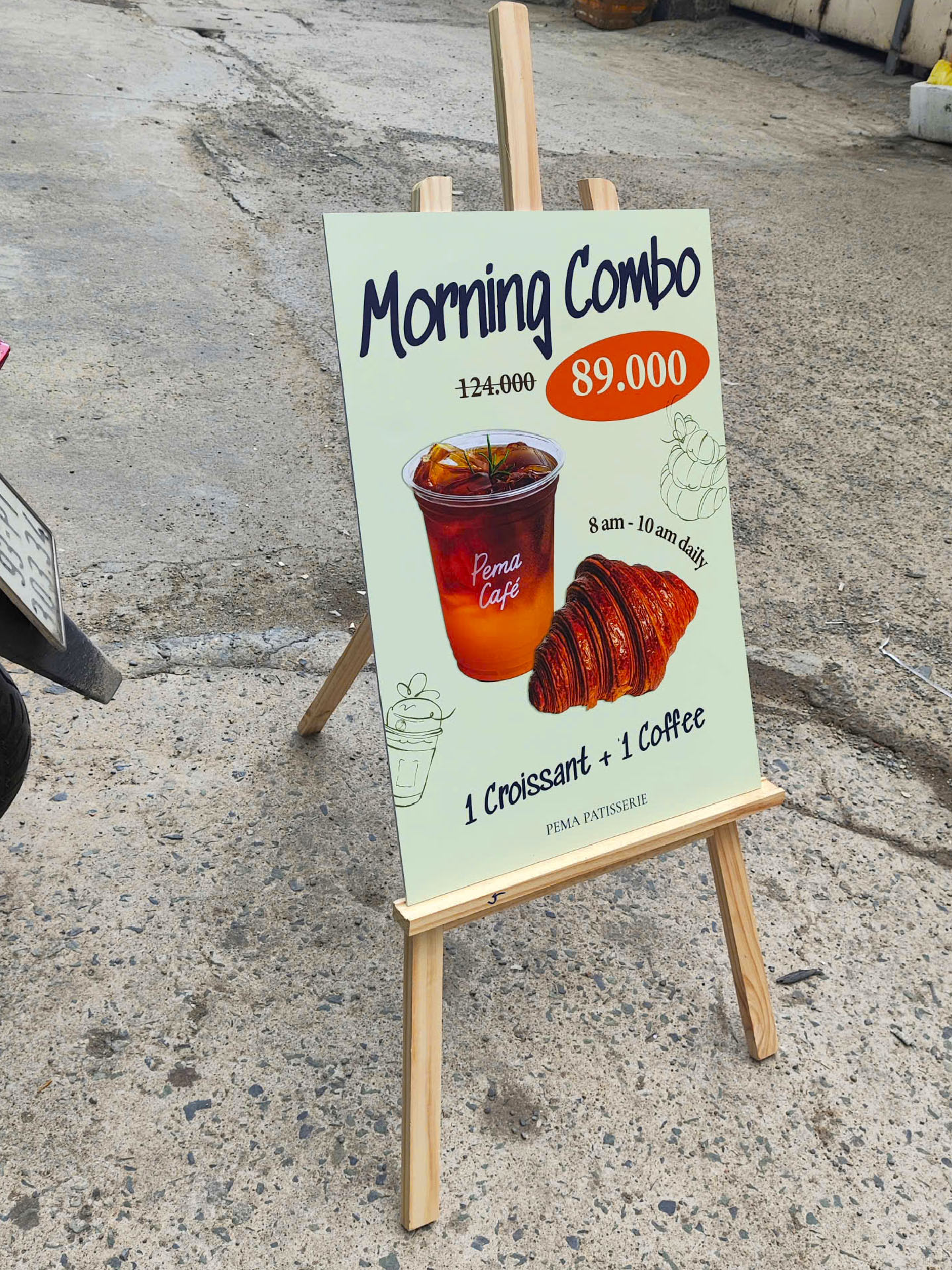 Standee chân gỗ 1 mặt