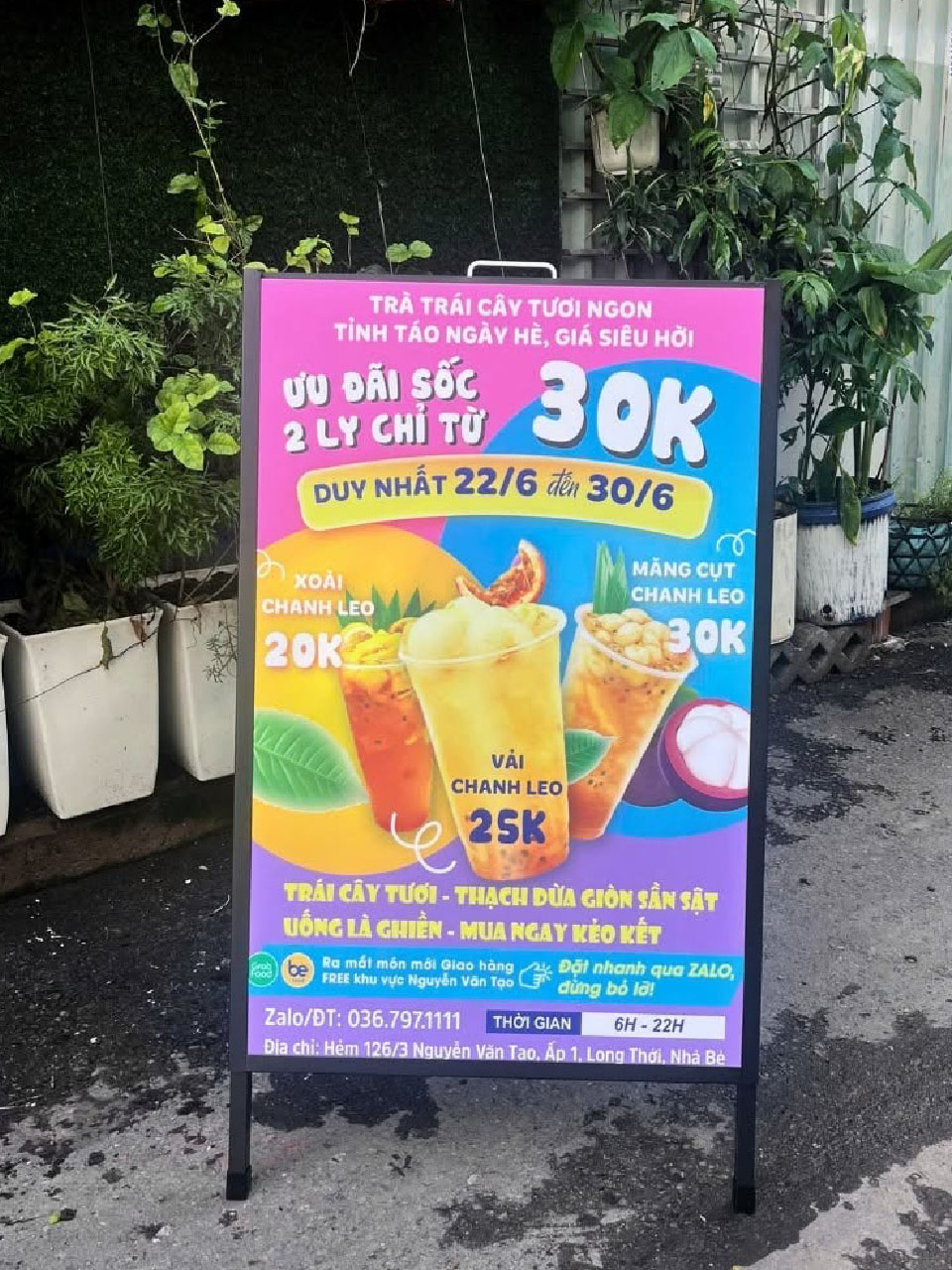 Standee chữ A 1 mặt dễ di chuyển