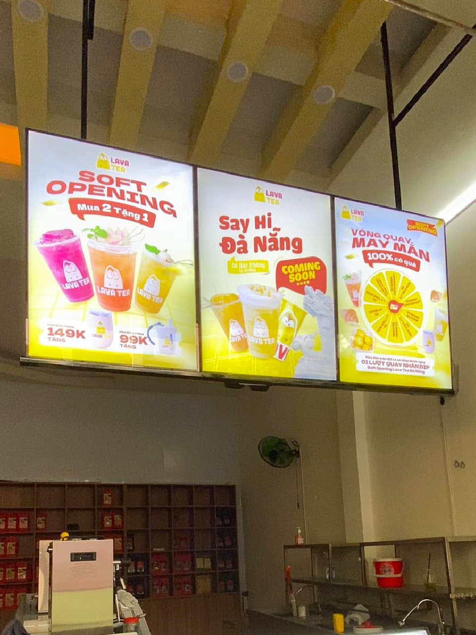 Mẫu bảng menu LED thả trần A2 đẹp