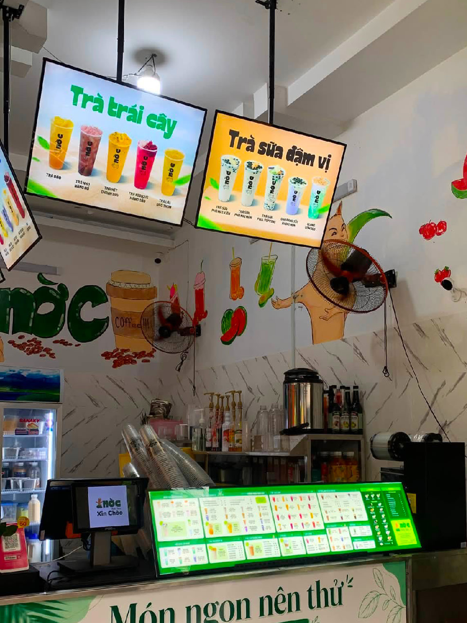 Bảng menu LED thả trần khung nhôm siêu mỏng