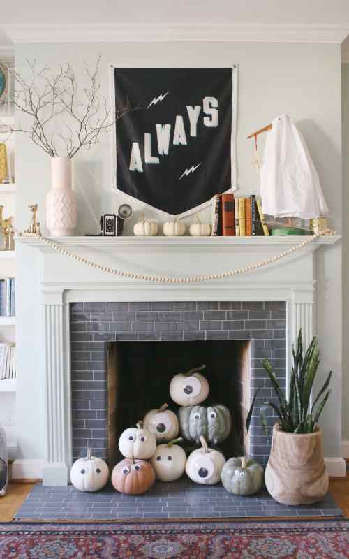 Simple, Easy, and Kid Friendly Halloween Mantel Ideas