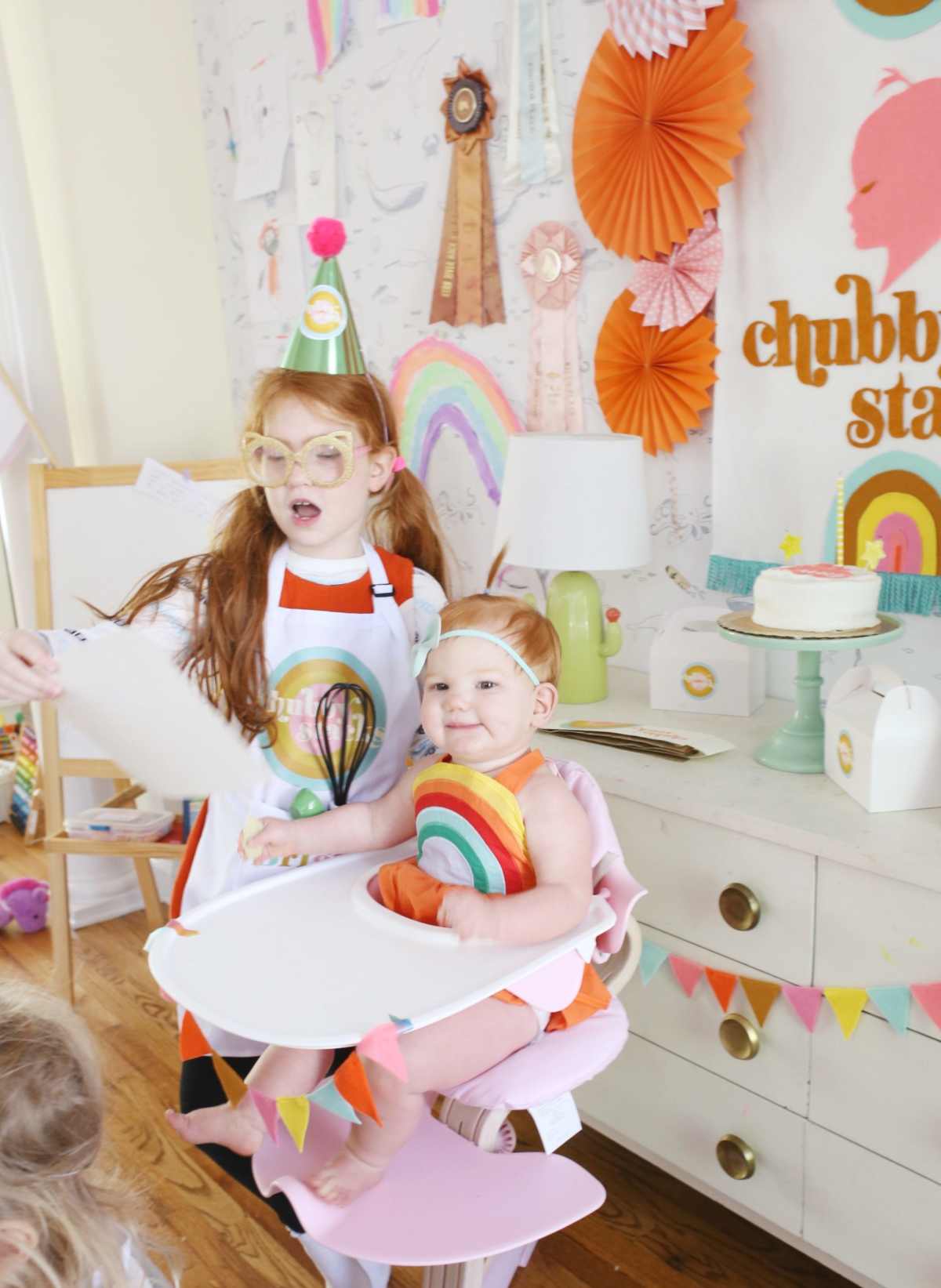 Restaurant Themed Rainbow First Birthday Party