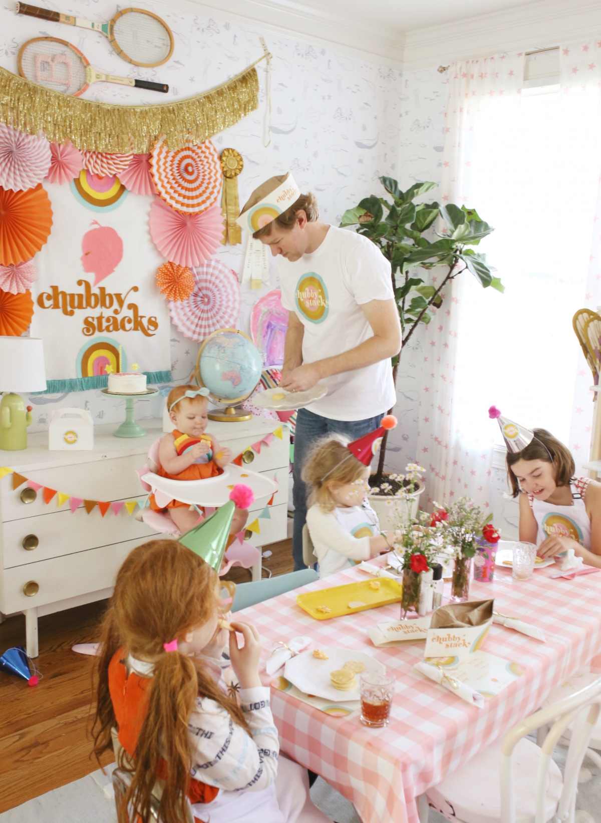 Restaurant Themed Rainbow First Birthday Party