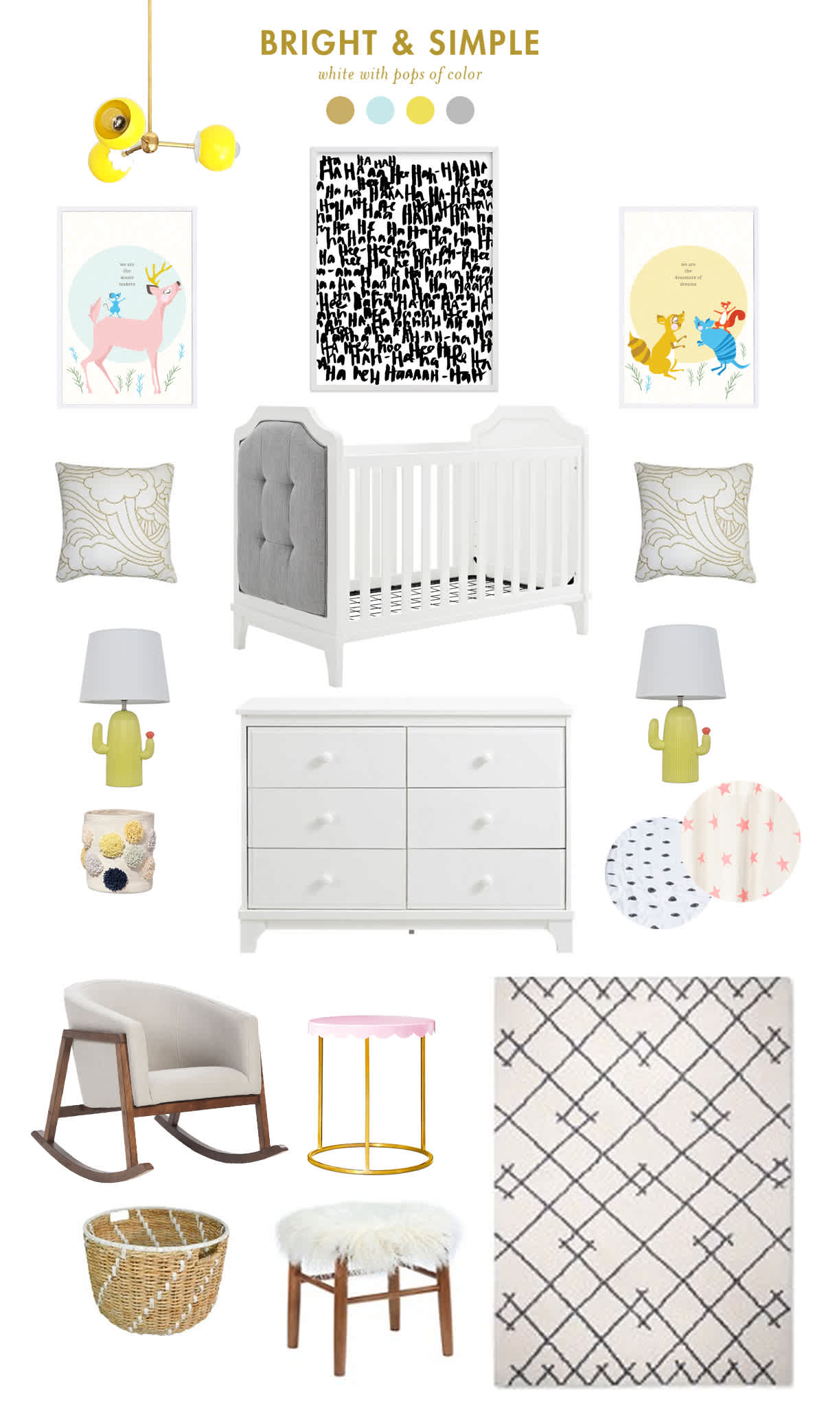 white and neutral baby room inspiration