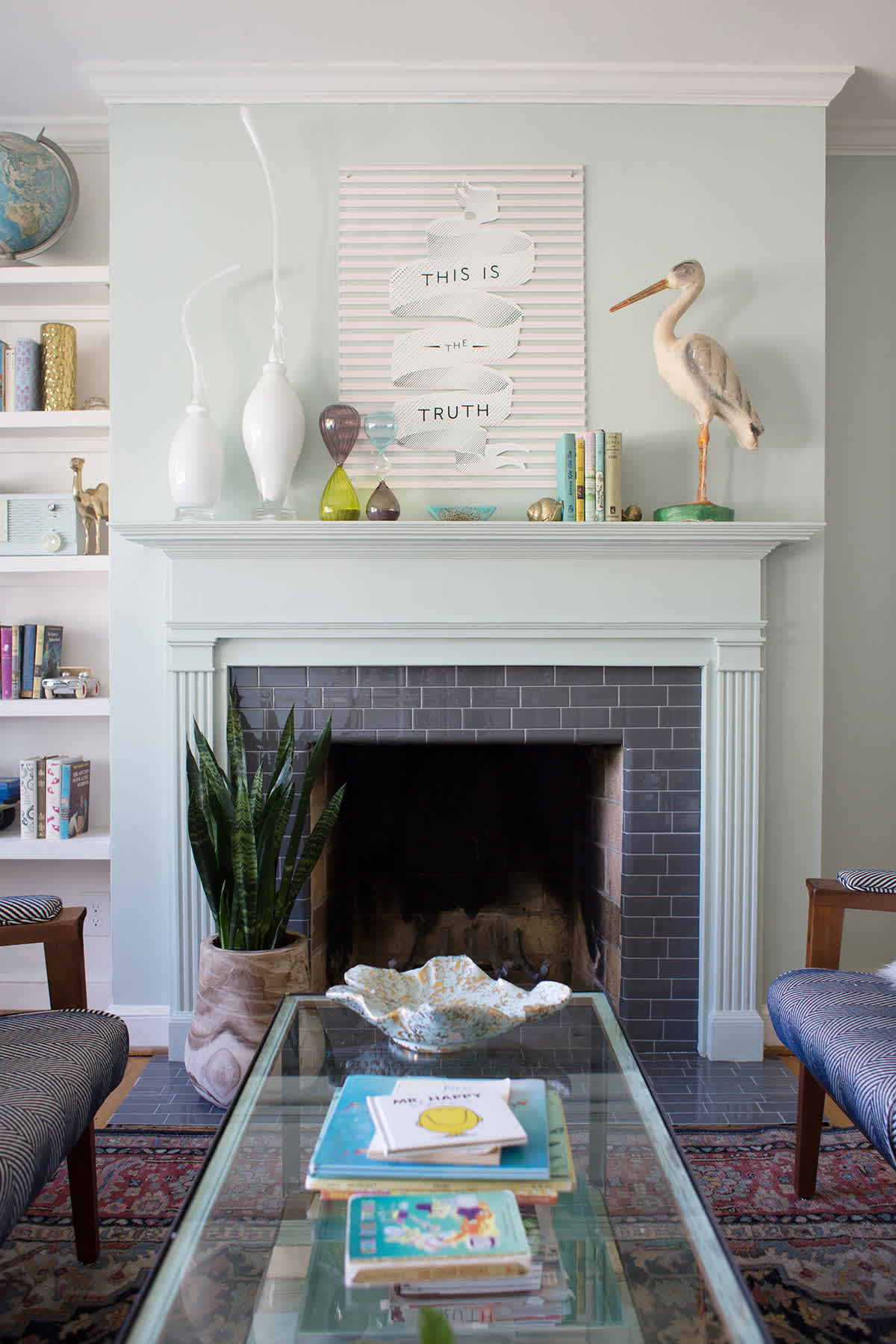 easy fireplace tile makeover 