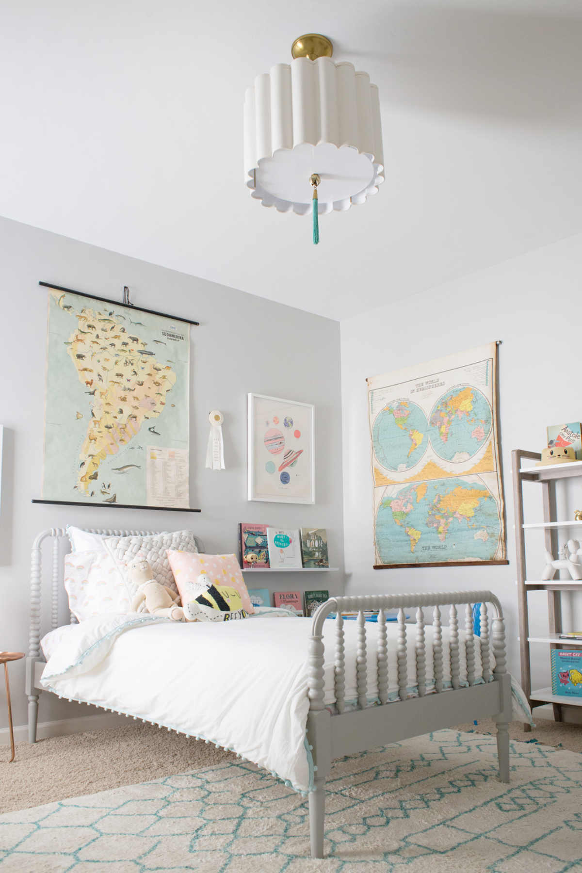 travel inspired big girl room