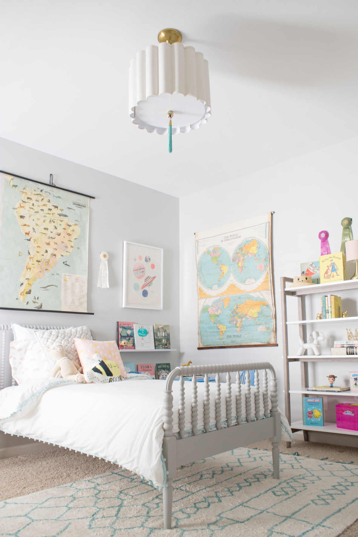 travel inspired big kid room