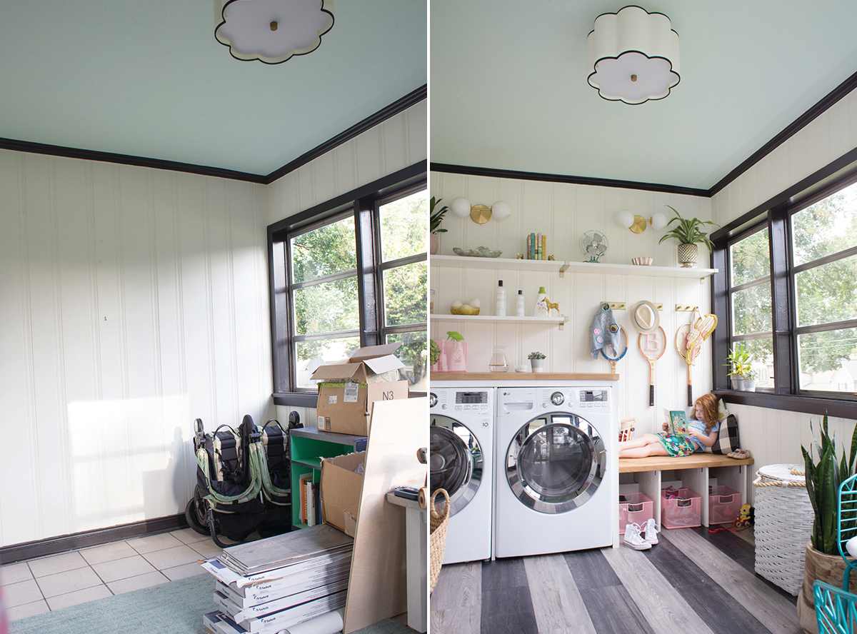 laundry room before and after