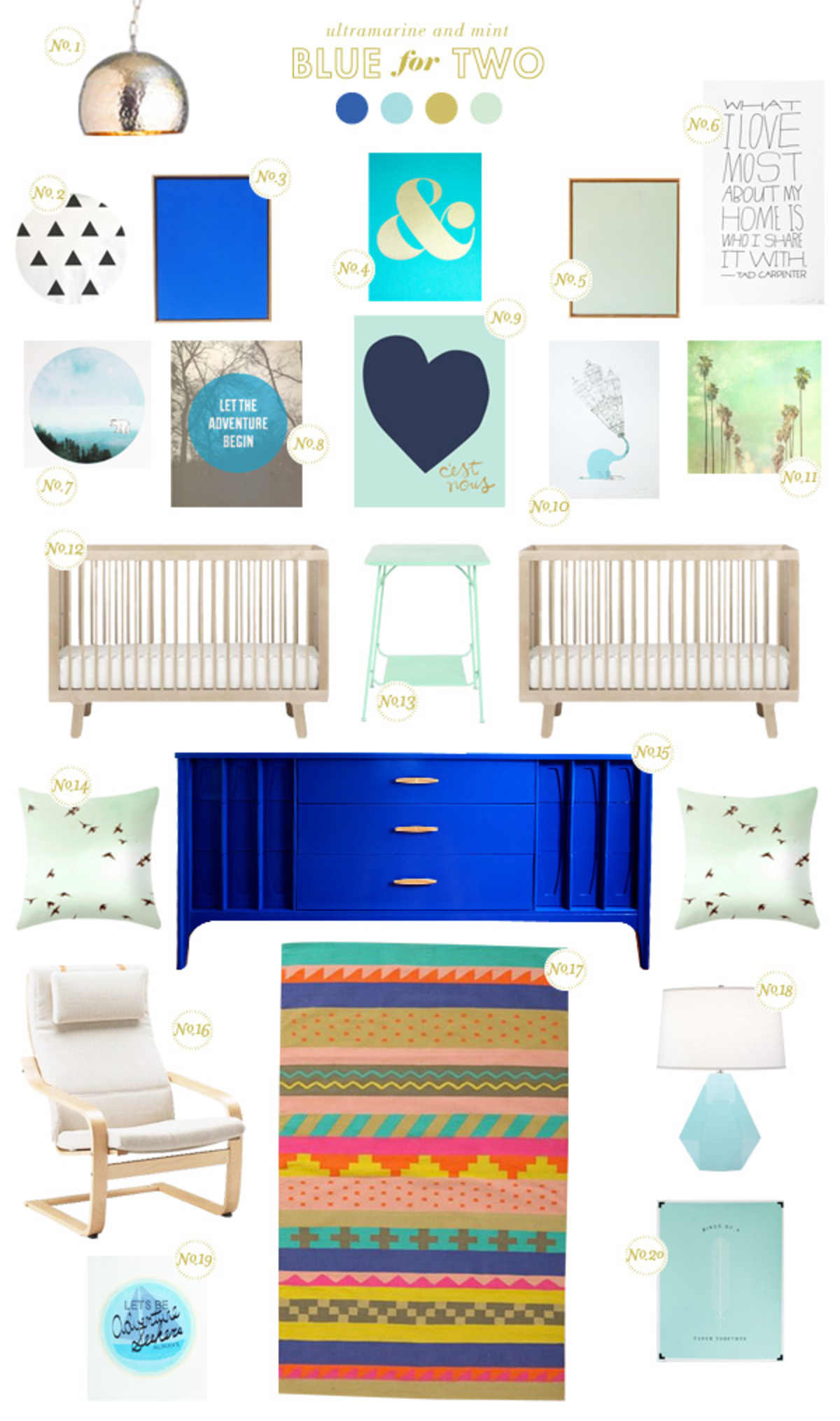 blue baby nursery inspiration