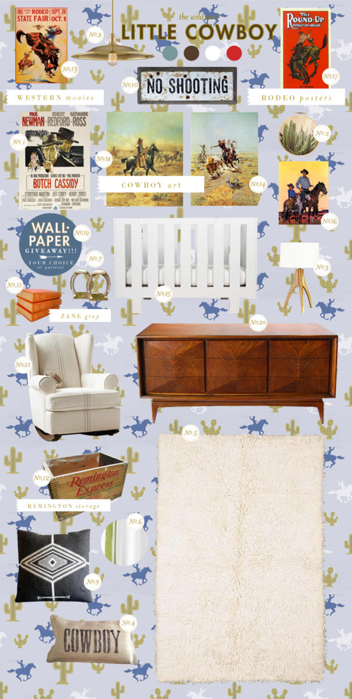 cowboy baby-nursery inspiration board cowboy baby room ideas