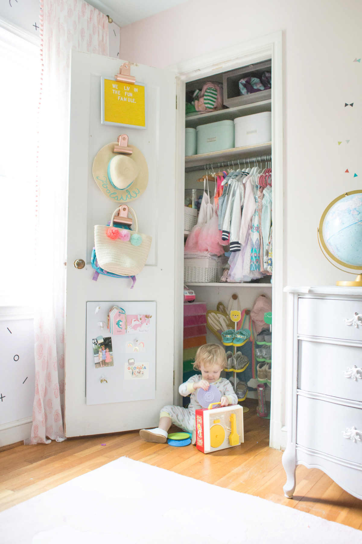 cute kids' closet organization