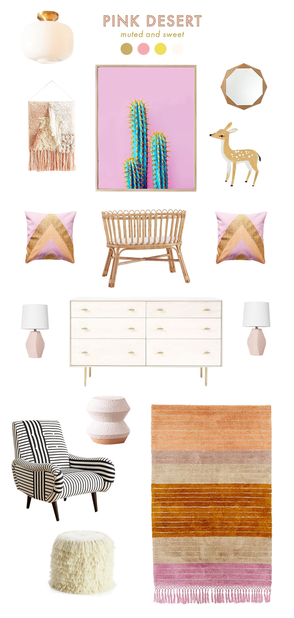 pink boho baby nursery inspiration