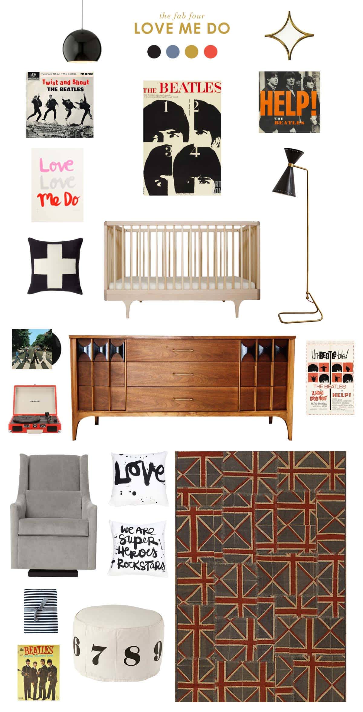 beatles baby nursery inspiration