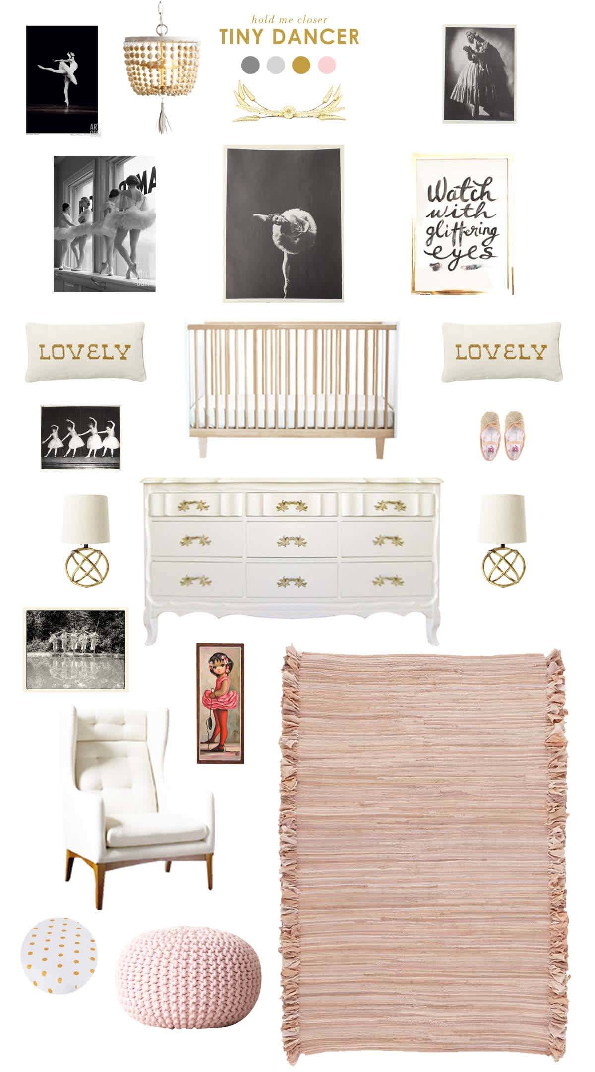 ballerina baby nursery inspiration