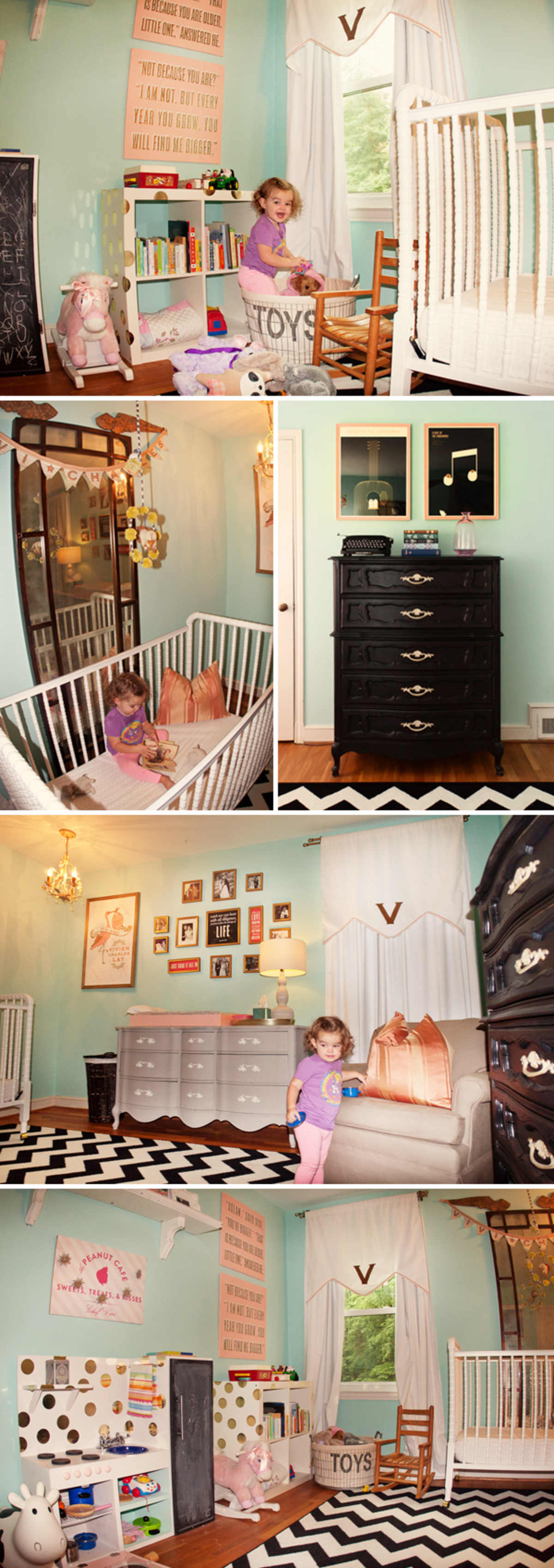 Vivi Charles Nursery Update Pink and Turquoise Baby Room Ideas