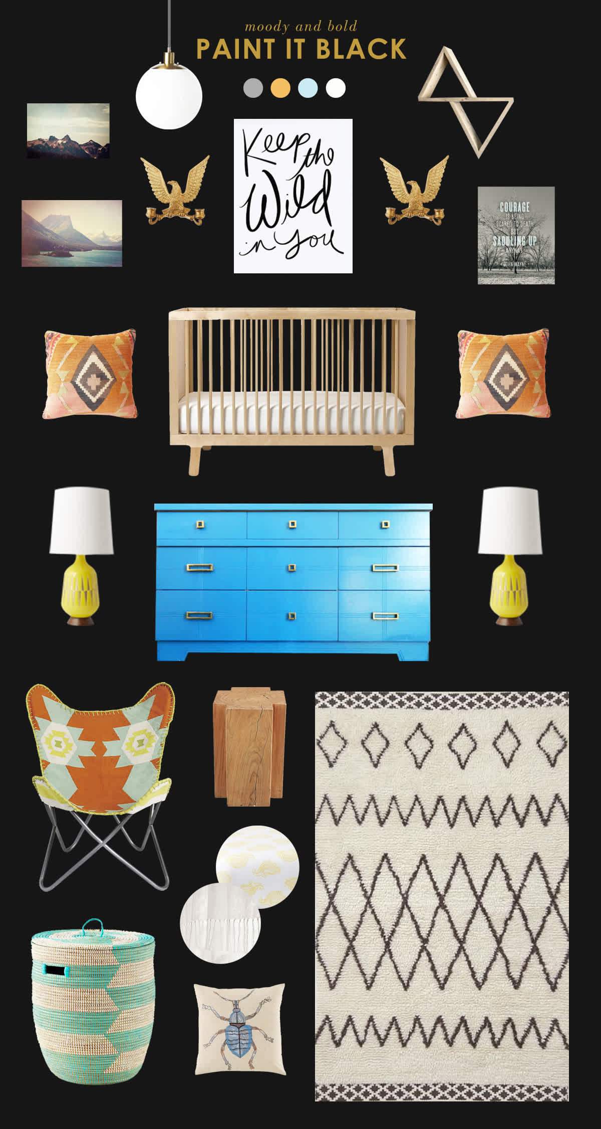 black baby room ideas