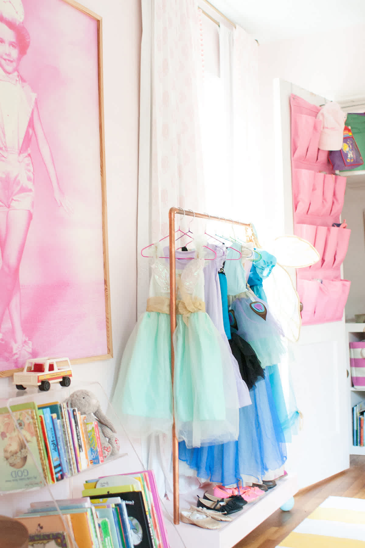 pink little girl room shared bedroom