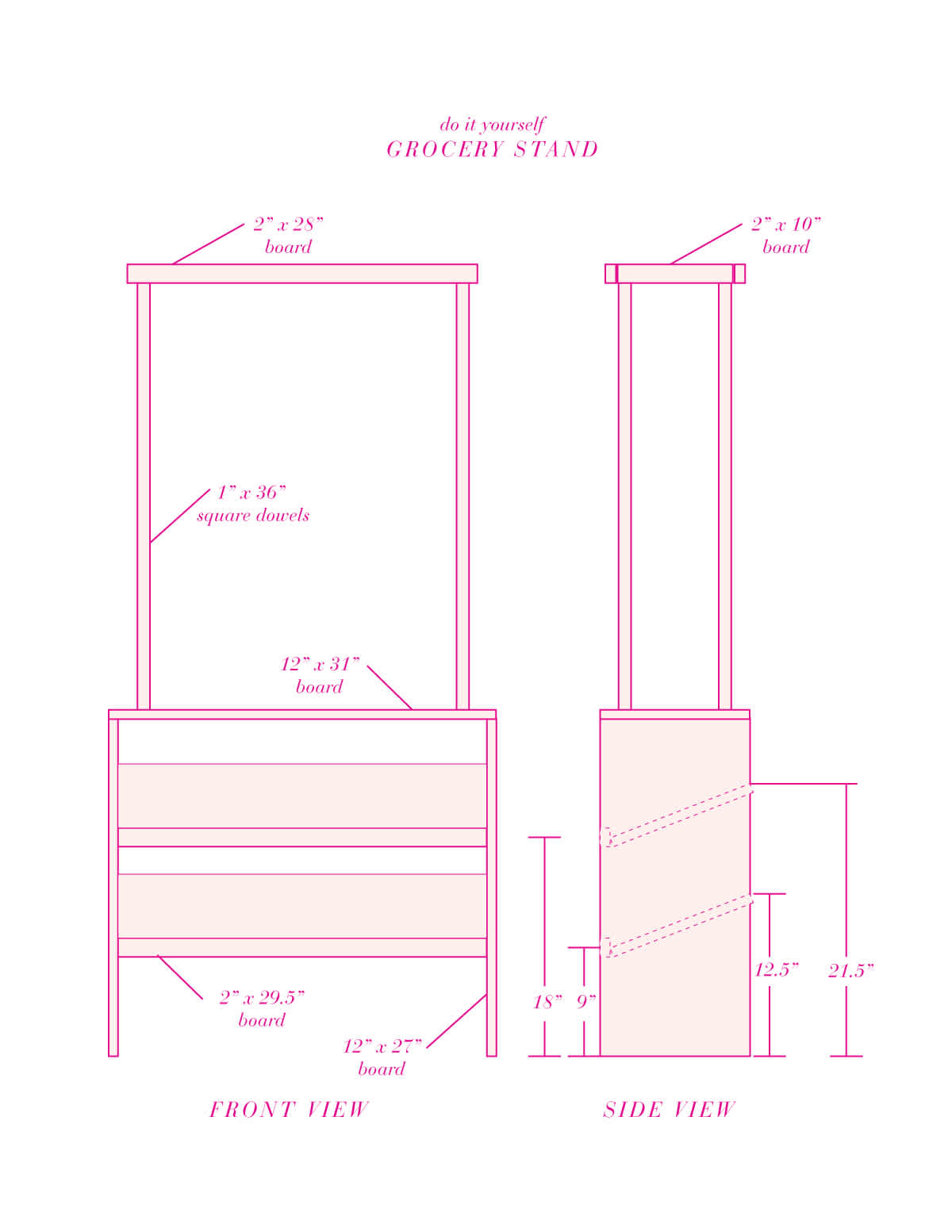 grocery stand plans DIY grocery stand