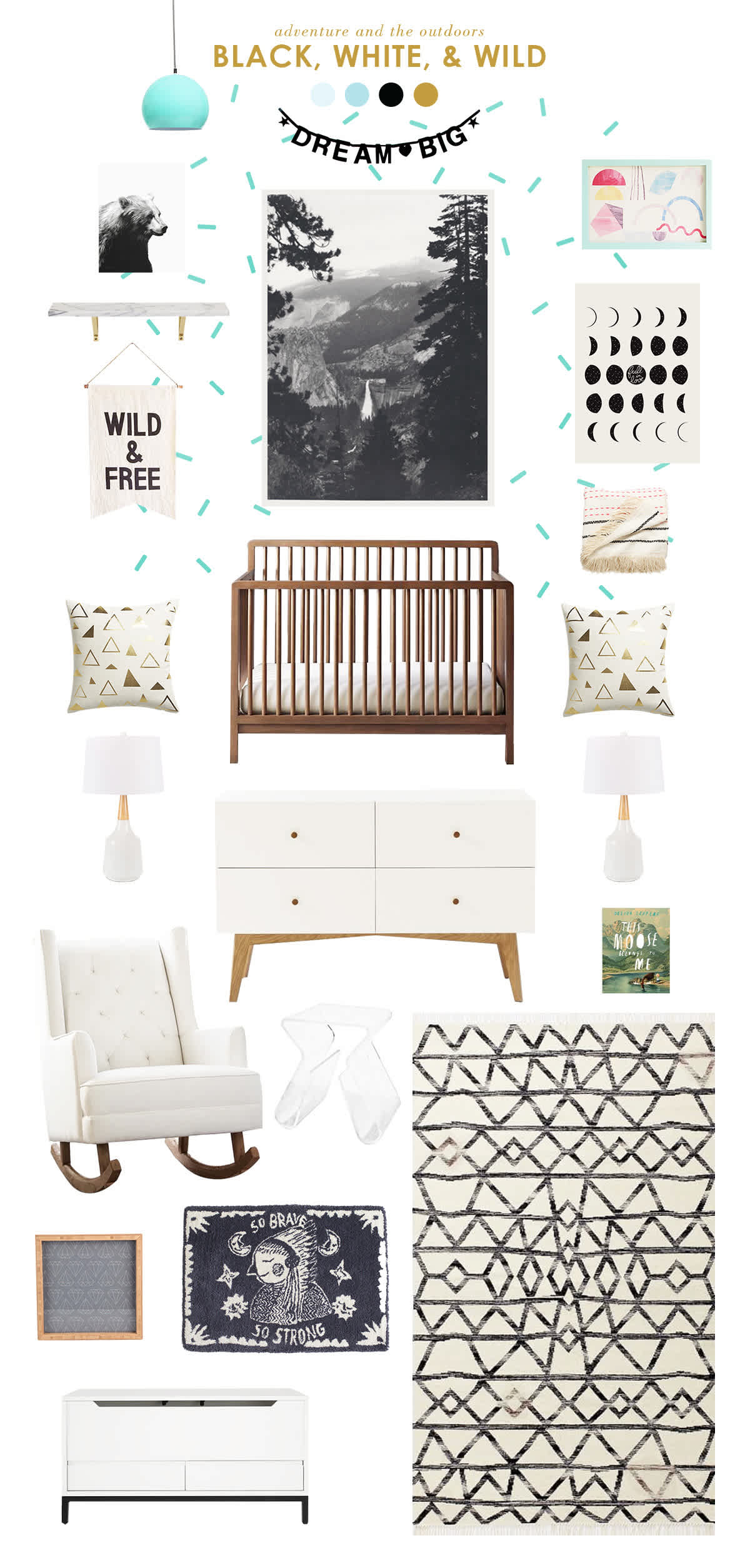 black and white baby room ideas