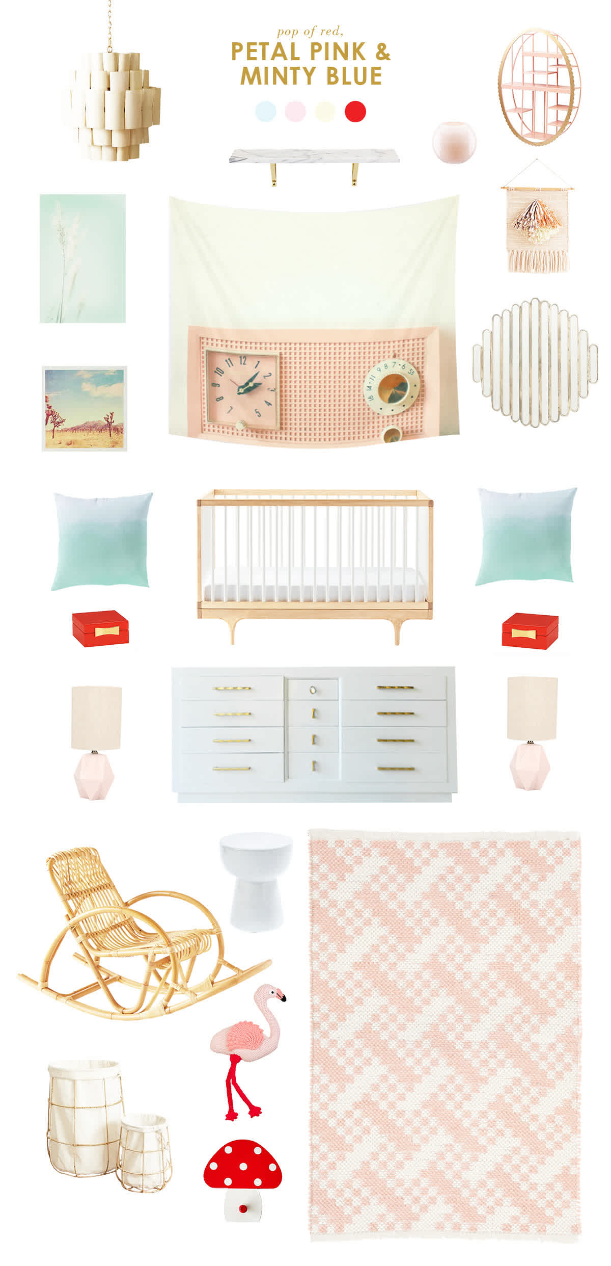 pink and mint nursery inspiration