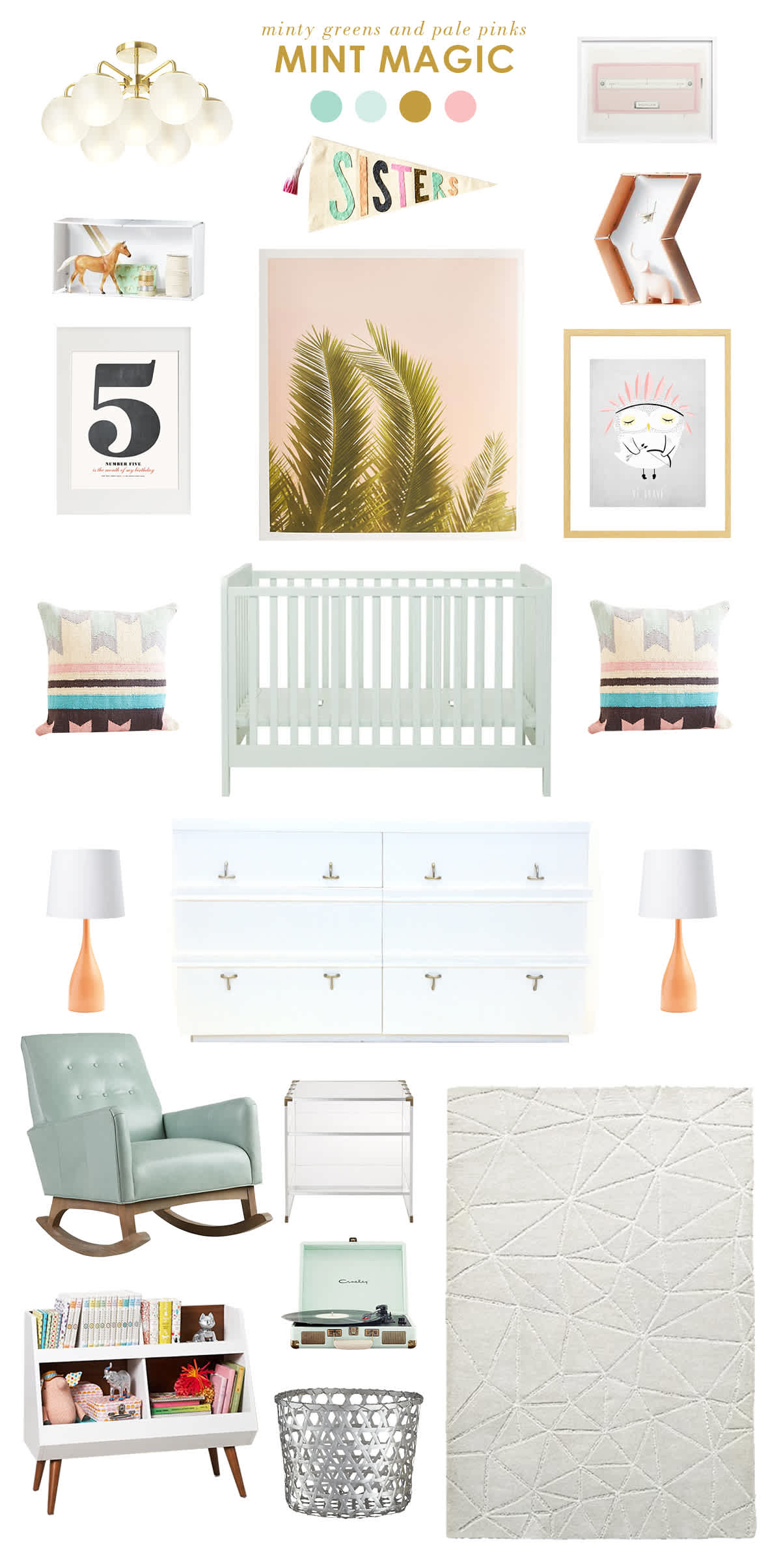 pink and mint baby ideas