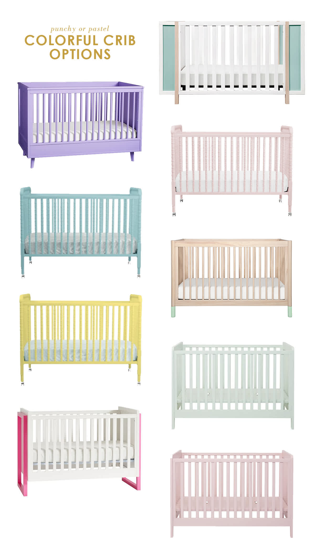 colorful crib options