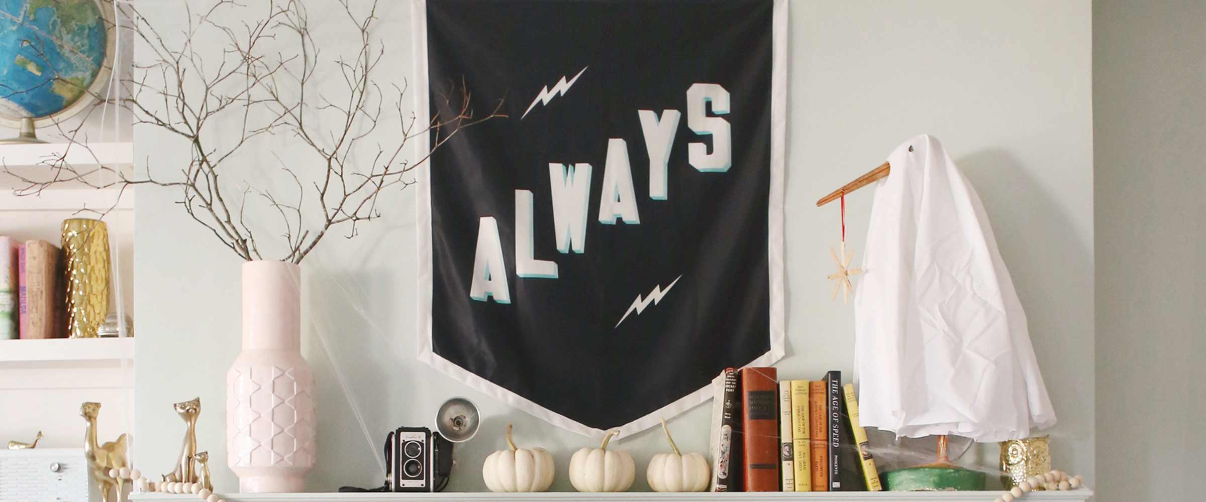 Simple, Easy, and Kid Friendly Halloween Mantel Ideas