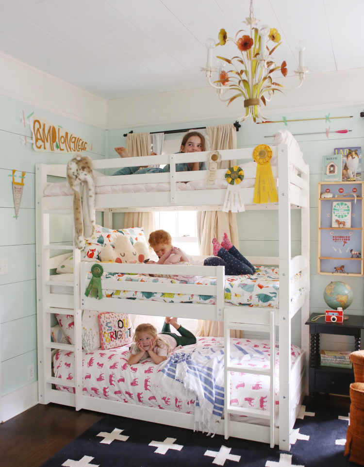 3 bunk beds in one room