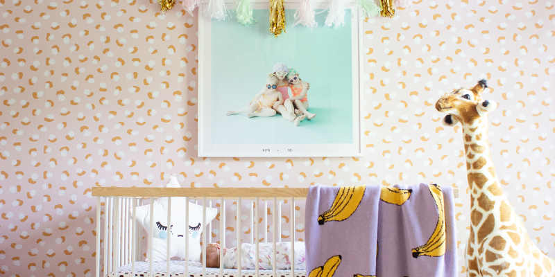 modern baby girl room