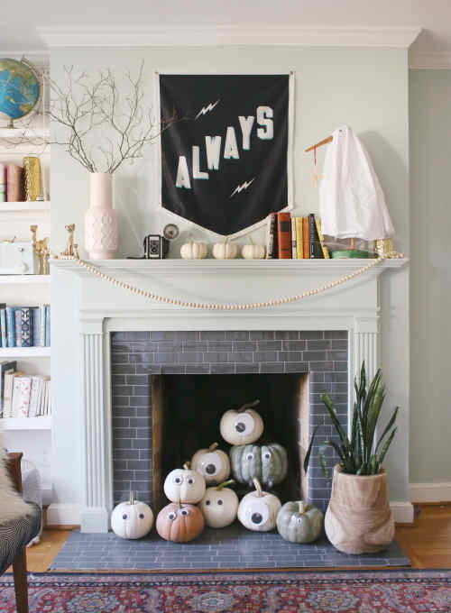 Simple, Easy, and Kid Friendly Halloween Mantel Ideas