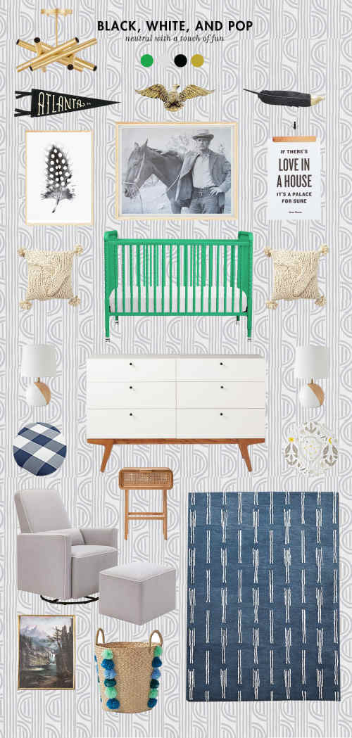 black and white baby boy room ideas