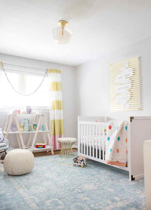 yellow and gray neutral nursery ideas