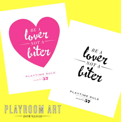 be a lover, not a biter