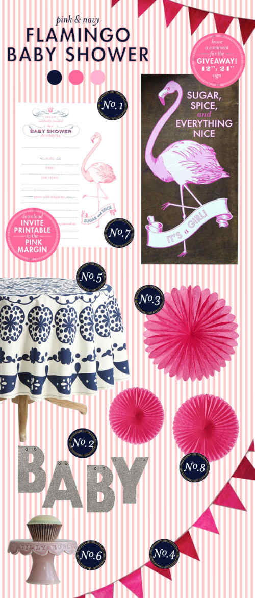 flamingo baby shower