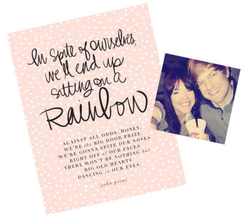 we'll end up sitting on a rainbow