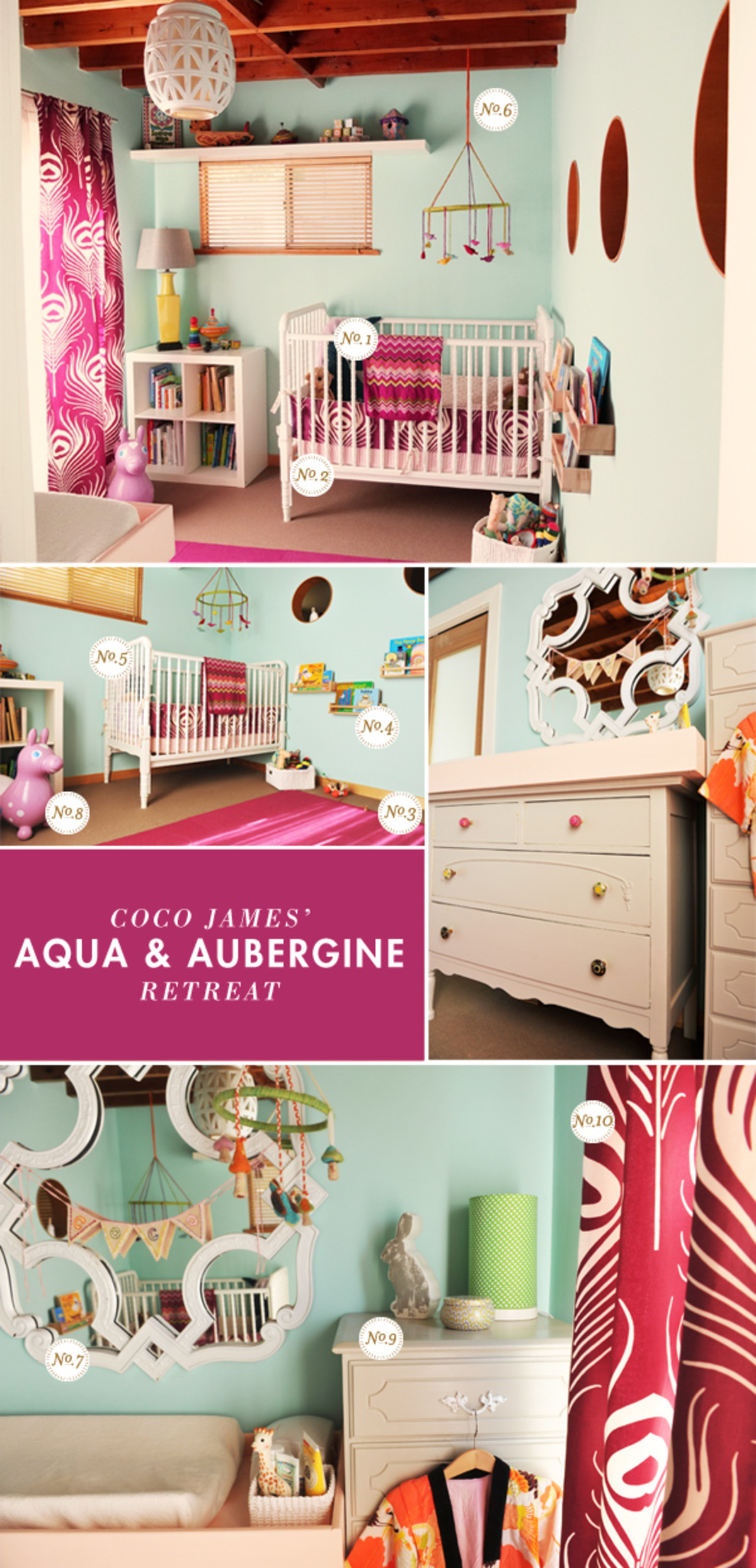 Coco James Aqua Aubergine Retreat - Lay Baby Lay